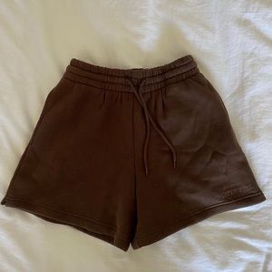 white fox boutique sweat shorts
